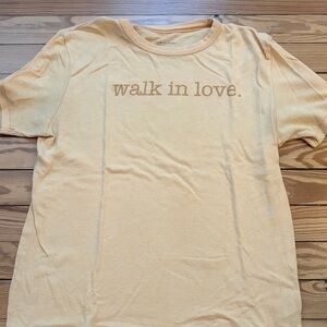 Walk in Love Yellow Short Sleeve Tee